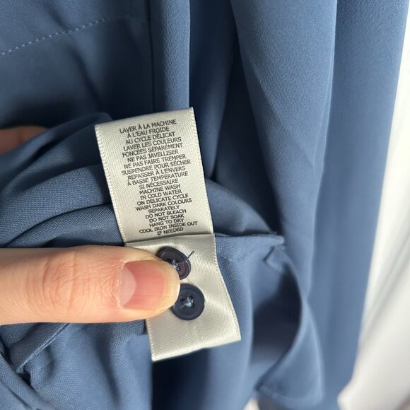 Simons La Contemporaine long sleeve blue button down shirt blouse - Picture 4 of 7